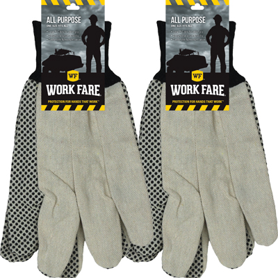 Work Fare Dotted Canvas Gloves